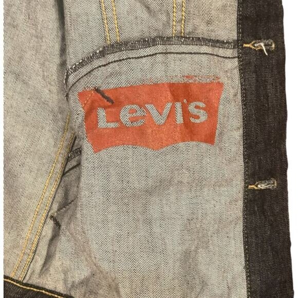 Levis Denim Trucker Jacket Dark Wash Medium Size M - Picture 12 of 15